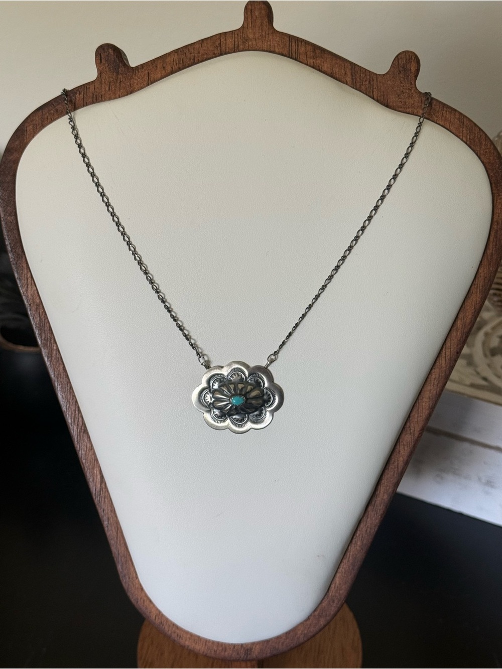Lavina Benally - Kingman Concho Necklace - Native Handmade